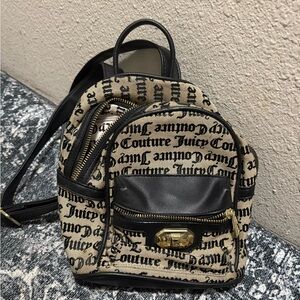 Juicy Couture Black and Tan Backpack